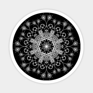 Bohemian Dandelion floral mandala pattern Magnet
